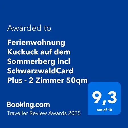 Kuckuck Auf Dem Sommerberg Incl Schwarzwaldcard - 2 50qm Bad Wildbad